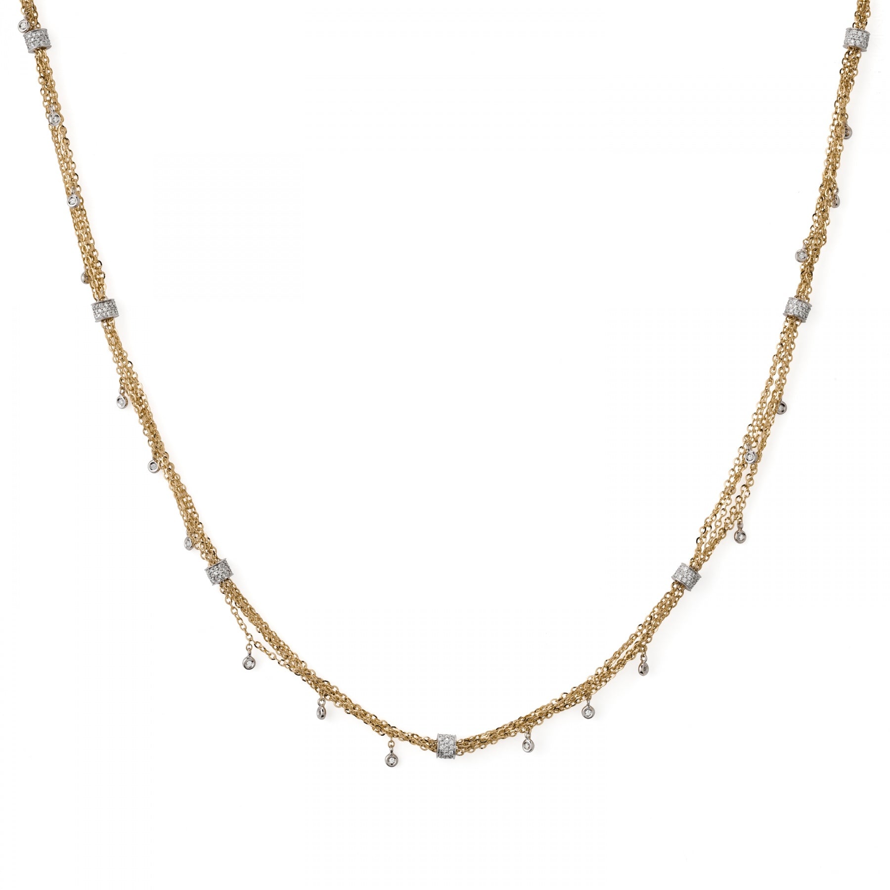 Yellow gold Cascata necklace