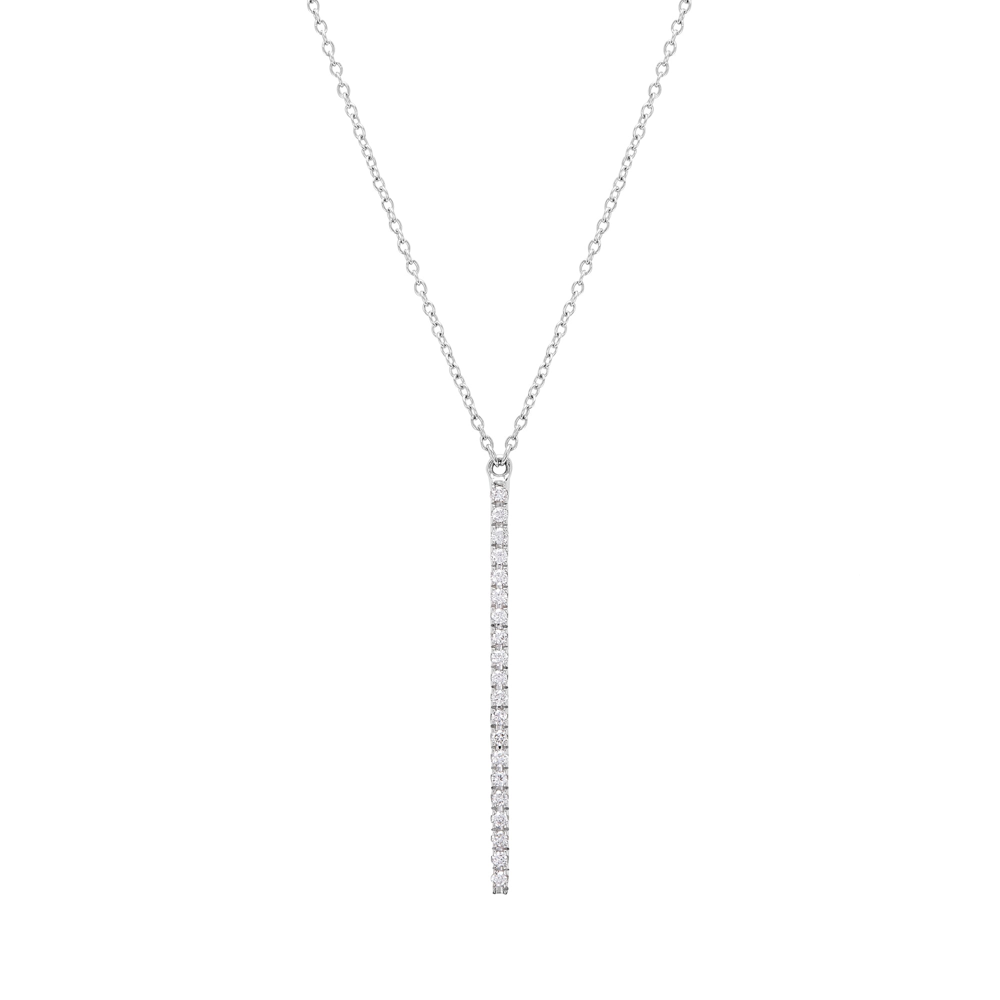 Diamonds Bar Pendant Necklace