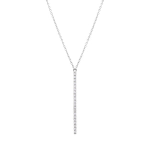 Diamonds Bar Pendant Necklace