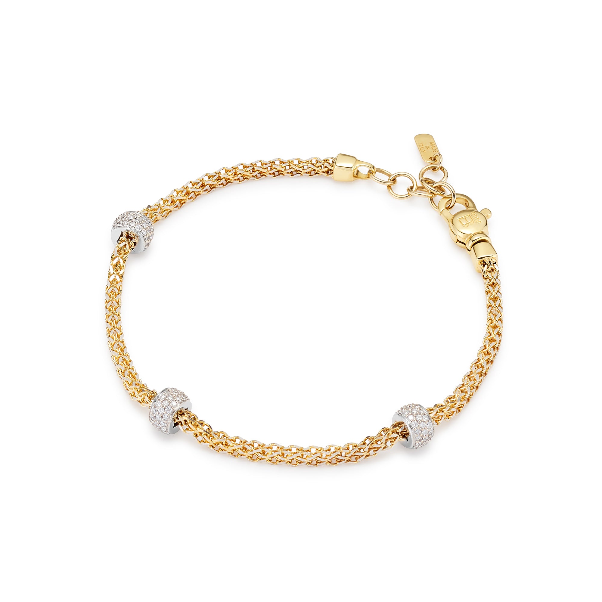 Heritage bracelet yellow gold and diamonds