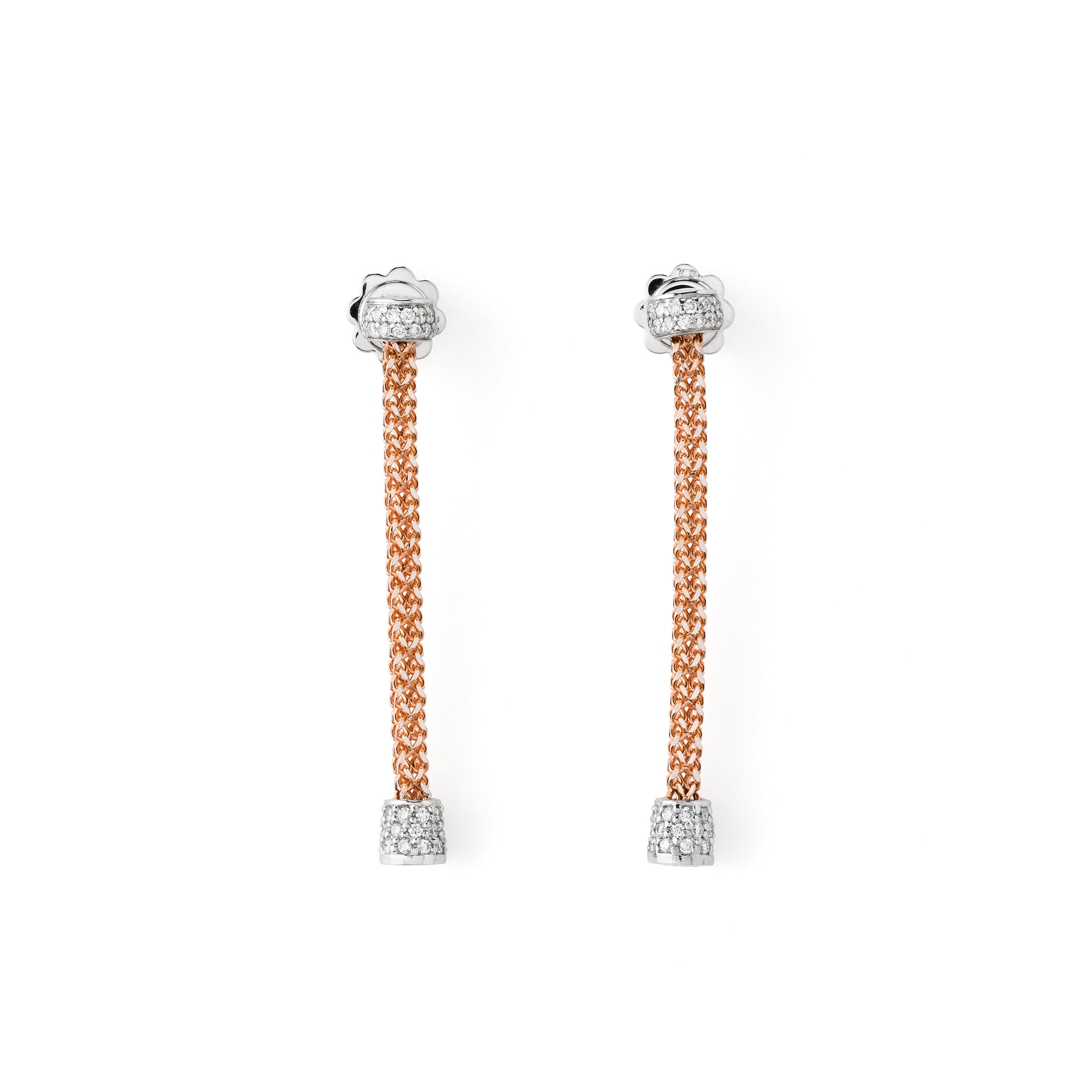 Heritage earrings rose gold and diamonds
