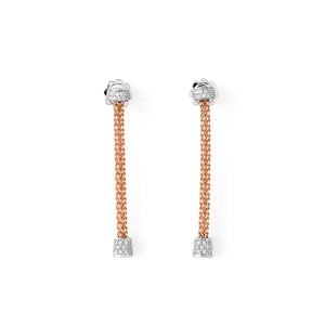 Heritage earrings rose gold and diamonds