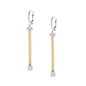 Heritage yellow gold earrings with diamonds