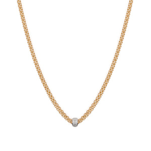 Heritage necklace yellow gold and diamonds