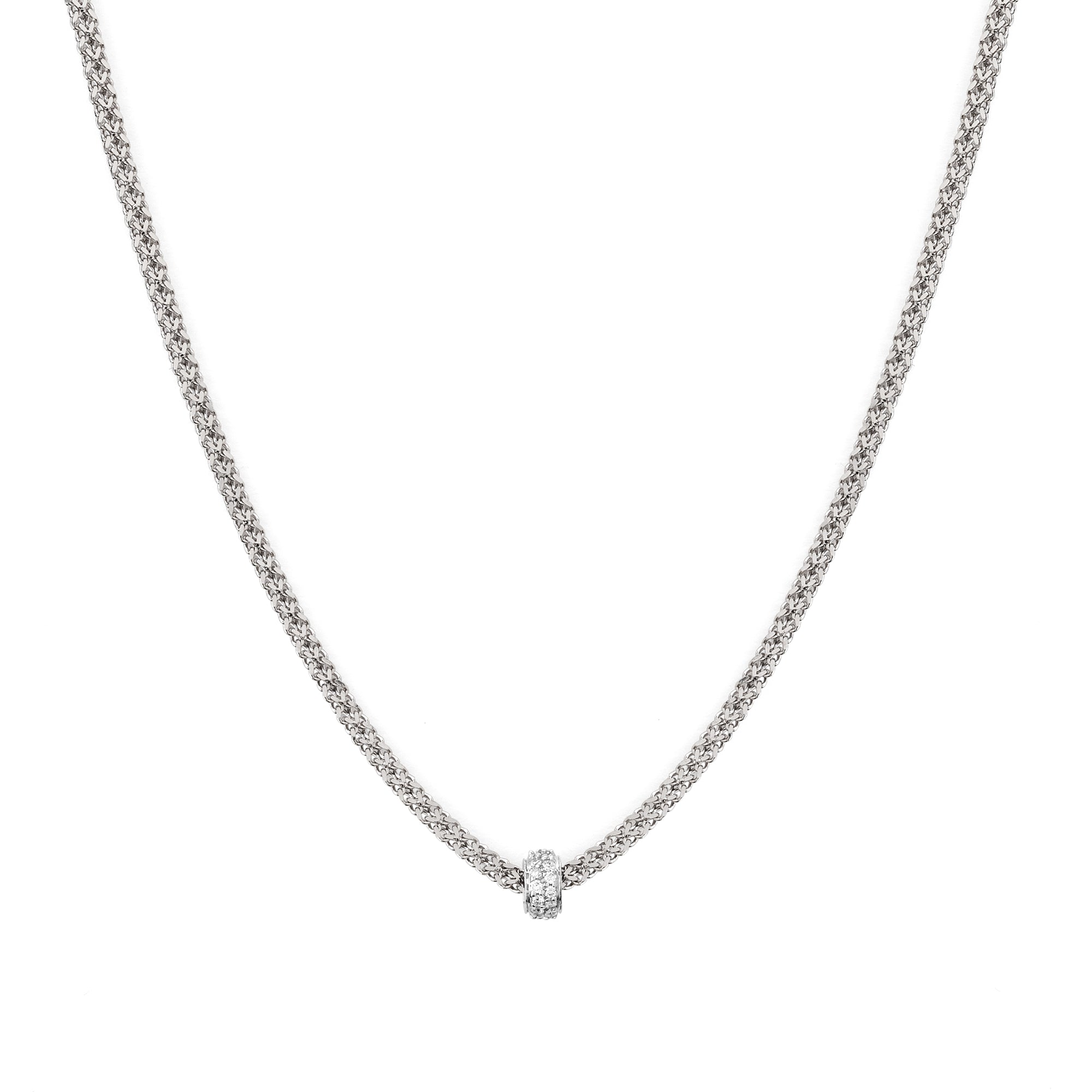 Heritage necklace in white gold and diamonds