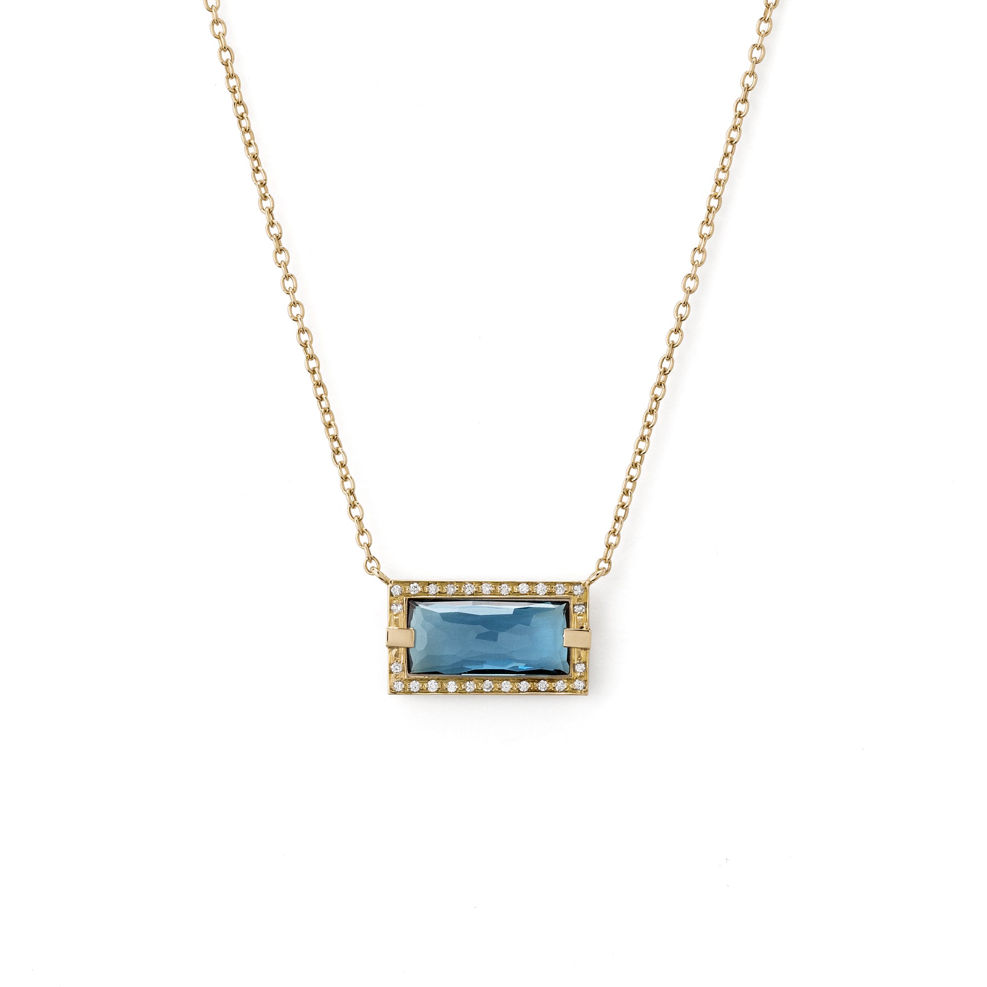 Profondo Blu single pendant necklace