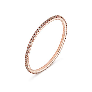 Flow bracelet in rose gold and brown diamonds