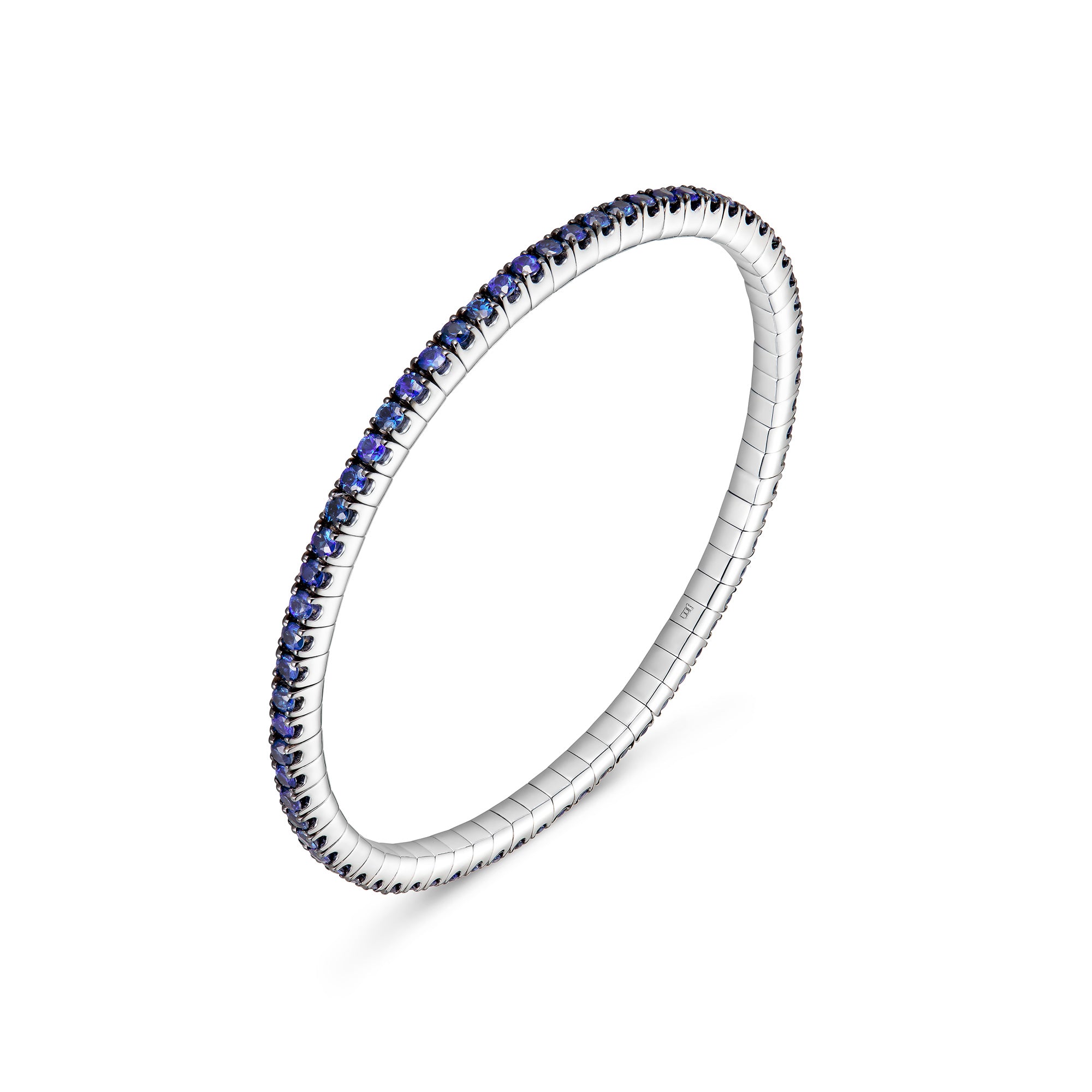 Flow bracelet white gold and sapphires