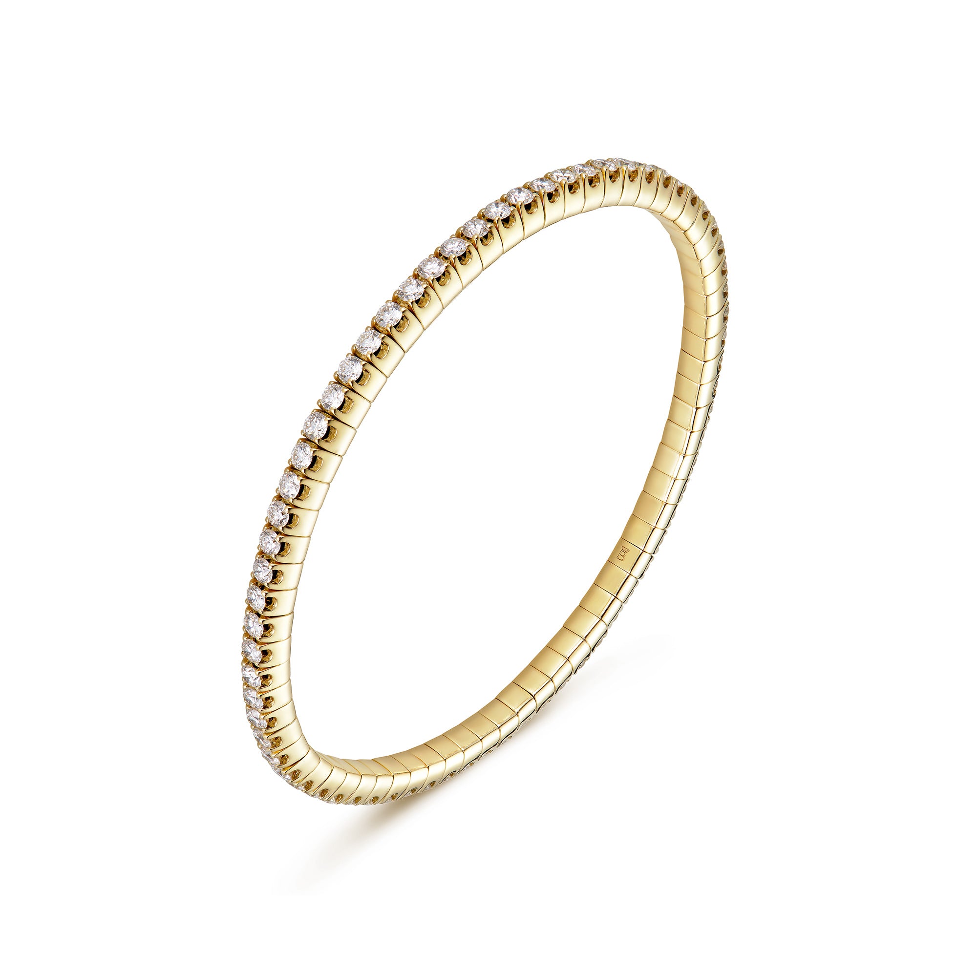 Flow bracelet yellow gold and diamonds