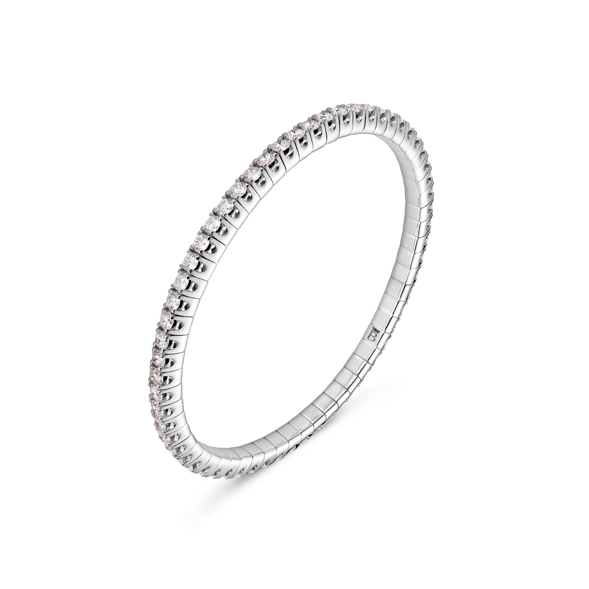 Flow bracelet white gold and diamonds 5 ct