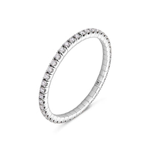 Flow bracelet white gold and diamonds 8 ct